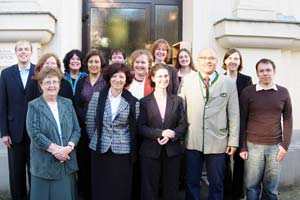 The TeachingCulture! project team in front of the Volkshochschule Salzburg
