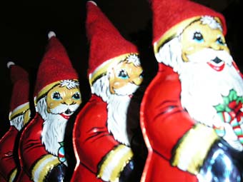 Picture of some chocolate Santa Clause