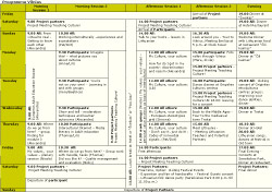 Klick to enlarge the programme of the project week